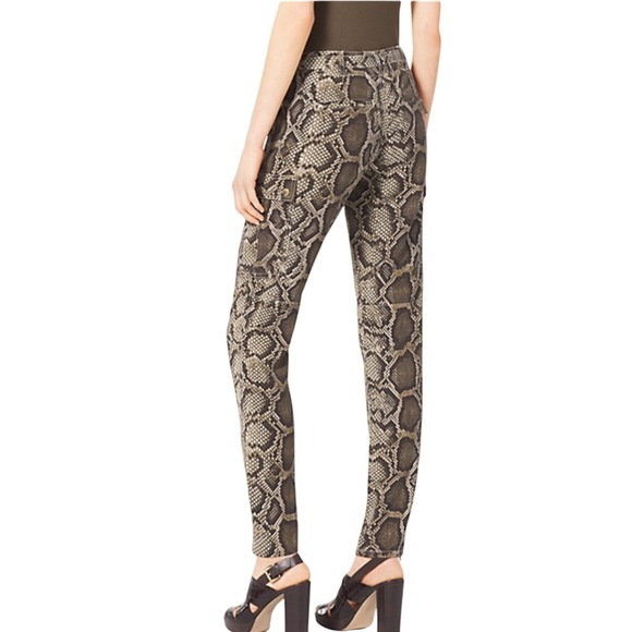 Michael Michael Kors Snakeskin Print Straight Leg Pants Size 20W - Picture 1 of 15